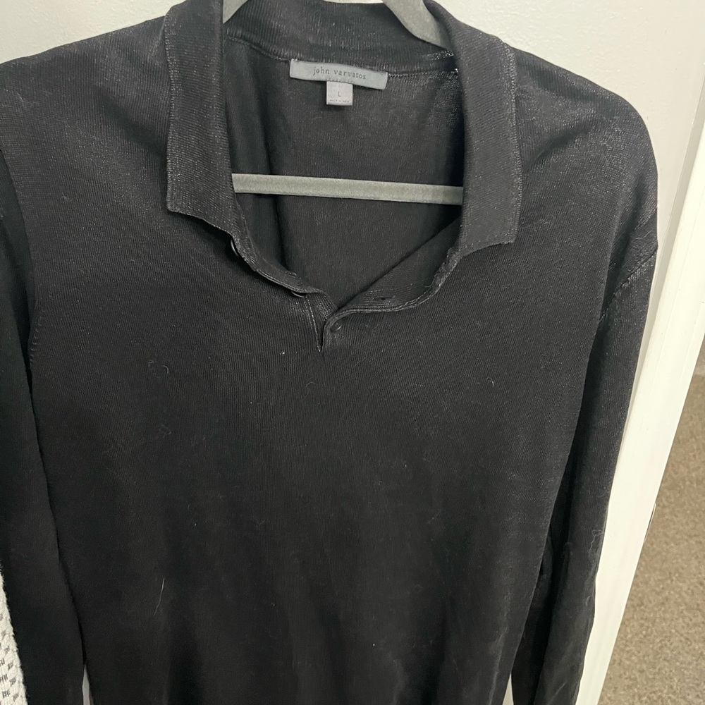 John Varvatos Black Long Sleeve Shirt